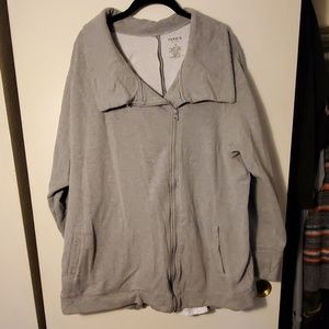 Torrid Active Size 4 Grey Asymetric Zip Hoodie